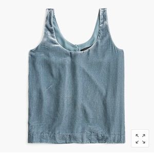 Velvet Crinkle Light Blue Top